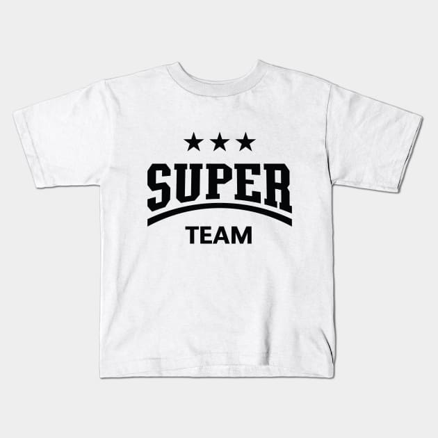 Super Team (Black) Kids T-Shirt by MrFaulbaum